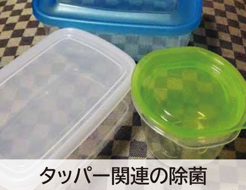 タッパー関連の除菌